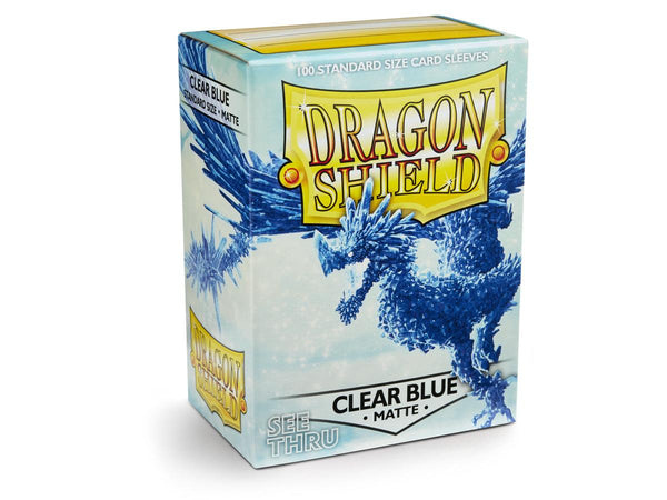 Dragon Shield Matte Clear Blue – 100 Standard Size Card Sleeves