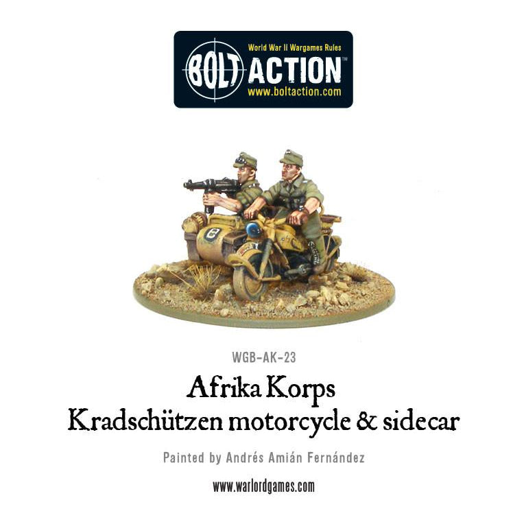 Afrika Korps Kradschutzen Motorcycle And Sidecar