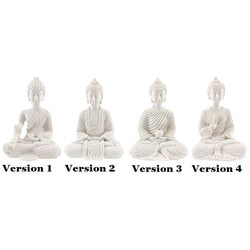 Mini Buddha Statue 5.5cm in white resin.