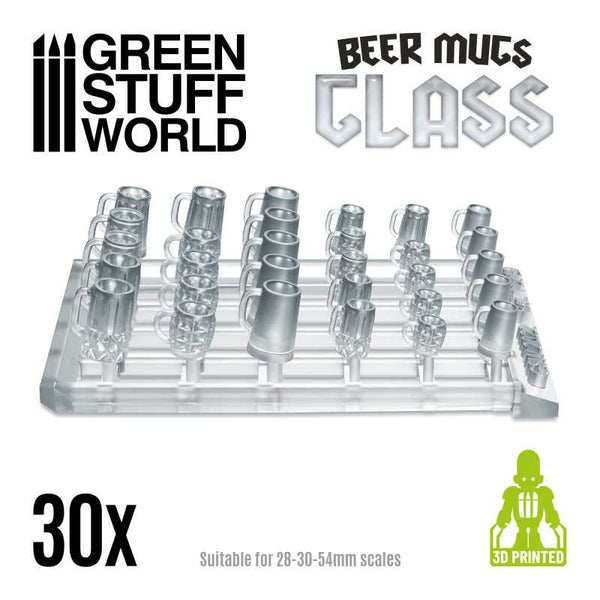 3D Scale Glass Beer Mugs - Green Stuff World