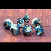Marble Bluey Green Ink Poly Dice...