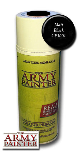 Colour Primer - Matt Black Undercoat (The Army Painter Spray Can) :www.mightylancergames.co.uk