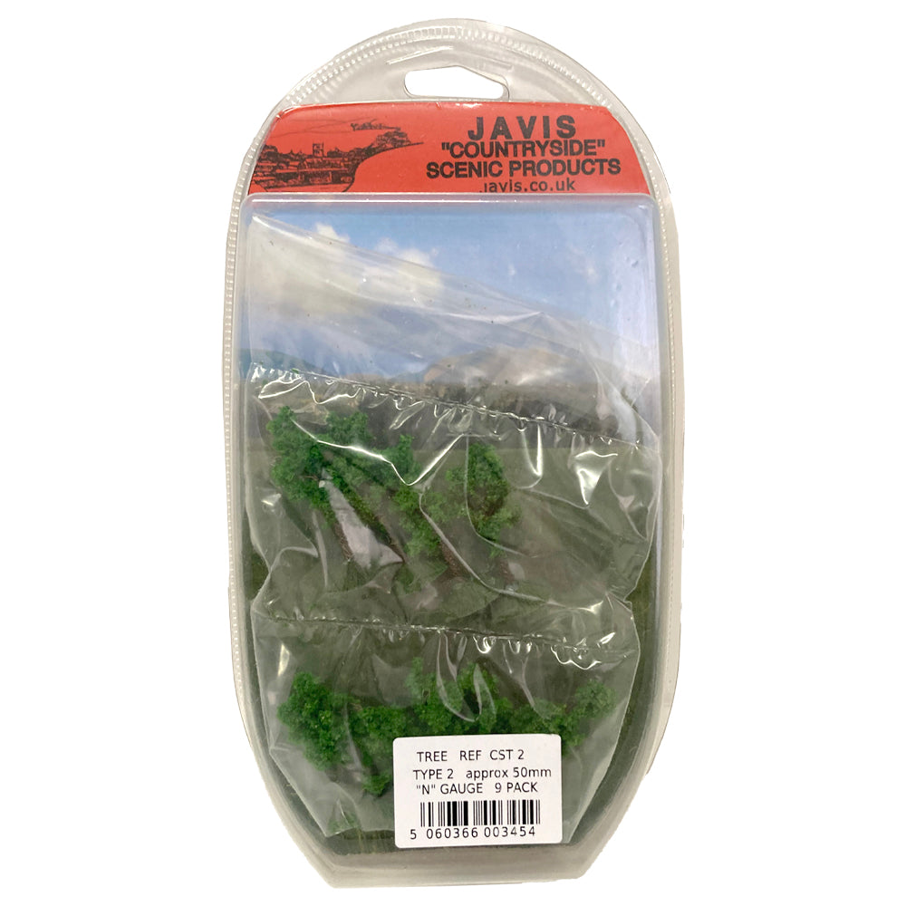 Javis Scenic Trees 50mm N Gauge 9 Pack