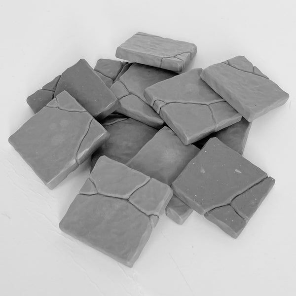 12 Cracked Stone Floor Tiles - Pocket Scenics