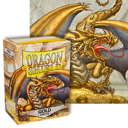 Dragon Shield Matte Gold - 100 Standard Size Card Sleeves
