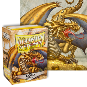 Dragon Shield Matte Gold - 100 Standard Size Card Sleeves
