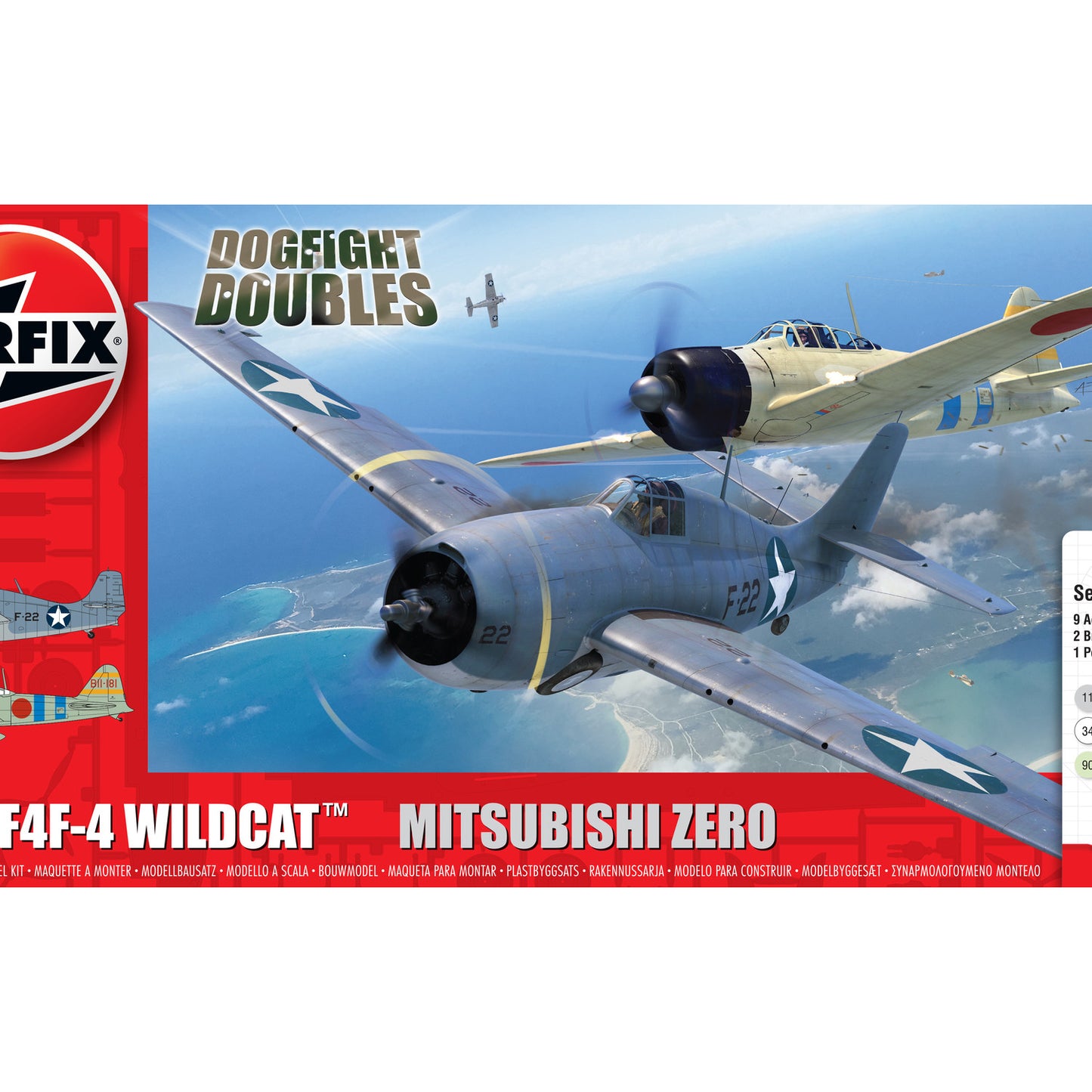 F4F-4 Wildcat & Mitsubishi Zero Dogfight Doubles Gift Set 1:72