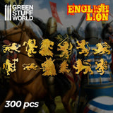Etched Brass English Lion Symbols