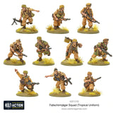 What's inside the tropical uniform Fallschirmjager Squad for Bolt Action