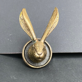 Hare Head Shaped Doorknob gold