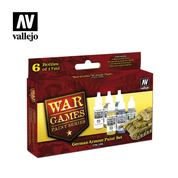 AV Vallejo Model Colour Set - WWII Wargames - German Armour
