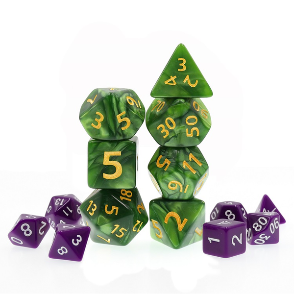 Giant Dice Grass Green Pearl Poly Set 