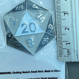 White D20 RPG Enamel Pin Badge