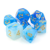 Soapstone Blue Poly Dice Set -SSDB1