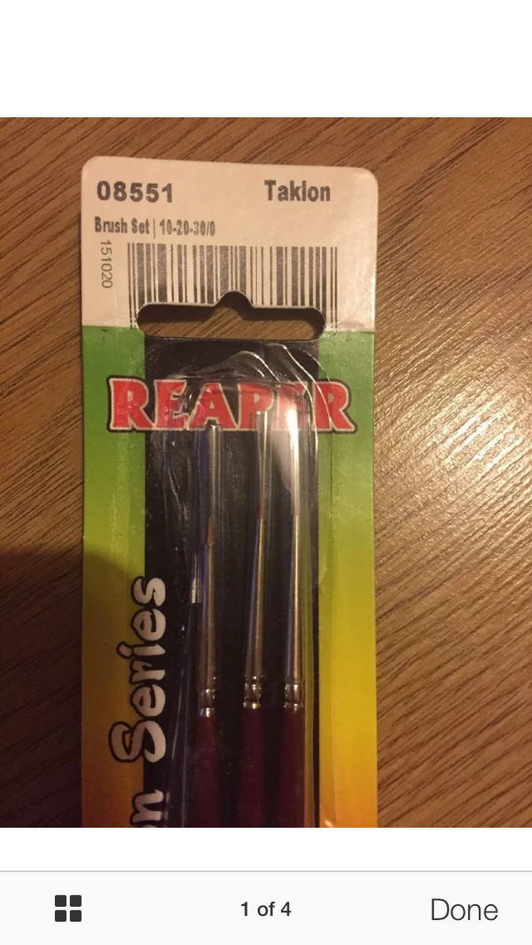 Reaper: Master Series Paints - 08551: Brush Set II (3 Brushes - 10/0, 20/0, 30/0)