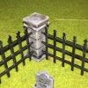 Wrought Iron Fences & Corner Columns - Iron Gate Scenery