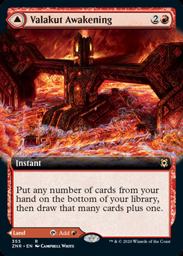 Foil Extended Art Valakut Awakening // Valakut Stoneforge MTG Zendikar Rising 355