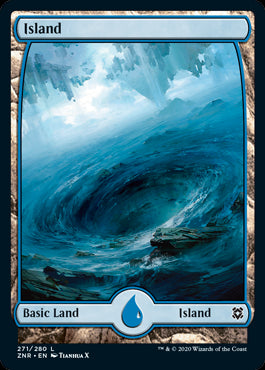 Full Art Island MTG Zendikar Ris...