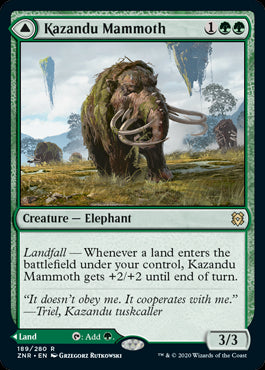 Kazandu Mammoth // Kazandu Valley MTG Zendikar Rising #189