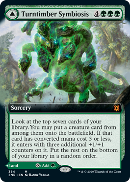 Extended Art Turntimber Symbiosis // Turntimber, Serpentine Wood MTG Zendikar Rising 364