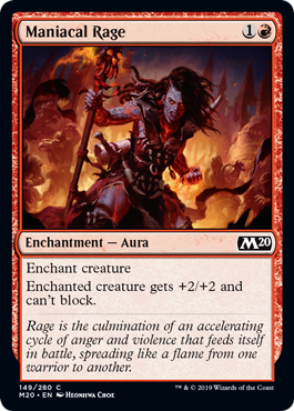 Maniacal Rage MTG Core 2020 - 149 Non-Foil