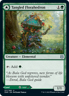 Tangled Florahedron // Tangled Vale MTG Zendikar Rising #211