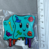Rainbow Gelly Cube Enamel Pin Badge