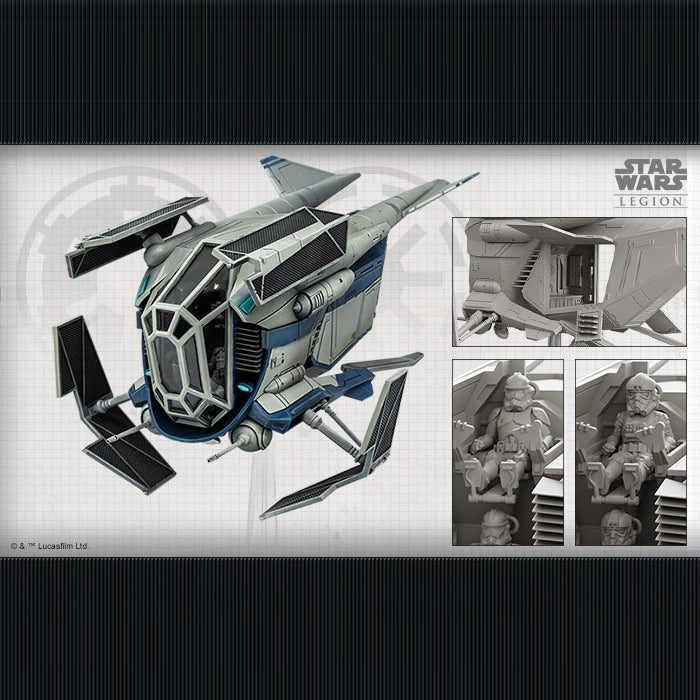 Star Wars Legion Galactic Empire PatrolCraft Full Colour Example
