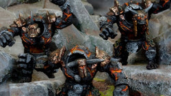 Lesser Obsidian Golems - Abyssal Dwarf - Kings of War :www.mightylancergames.co.uk