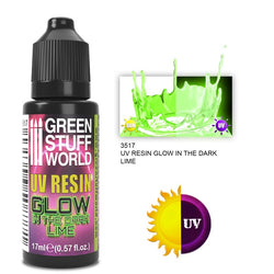 Glow In The Dark UV Resin Lime Green Stuff World 17ml