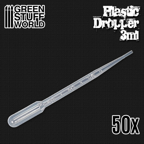 50x Long Droppers with Suction Bulb - Green Stuff World
