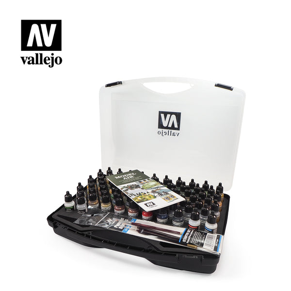 Model Air Color Set - Vallejo Case - 72 Paints & 3 Brushes