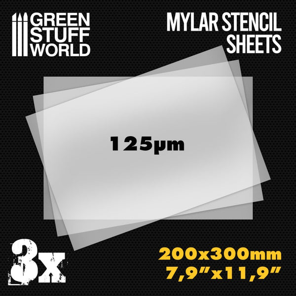 Mylar Stencil Sheets 3 Pack 200X300mm