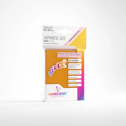 Orange Japanese Sized Gaming Sleeves