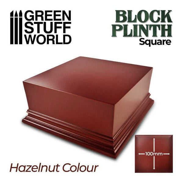 10cm Hazelnut Square Block Plinth - Green Stuff World