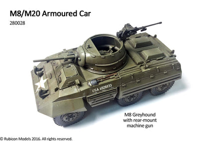 M8 / M20 Armoured Car - USA (Rubicon 280028) :www.mightylancergames.co.uk