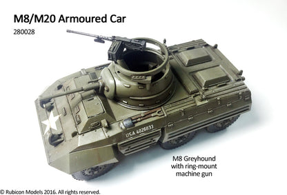 M8 / M20 Armoured Car - USA (Rubicon 280028) :www.mightylancergames.co.uk