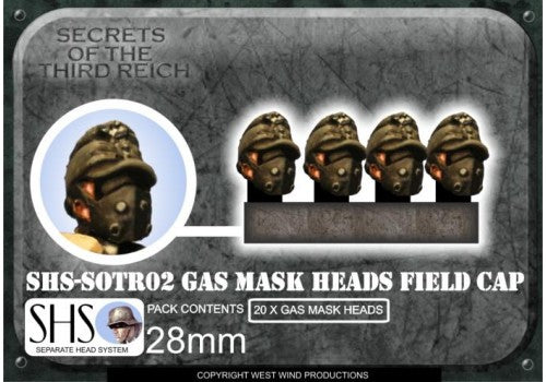German Gas Mask Heads Field Caps (B) - Secrets of the third Reich (SHS-SOTR2) :www.mightylancergames.co.uk 