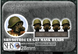 US Gas Mask Heads - Secrets of the Third Reich (SOTR4) :www.mightylancergames.co.uk 