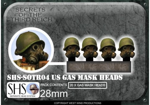 US Gas Mask Heads - Secrets of the Third Reich (SOTR4) :www.mightylancergames.co.uk 