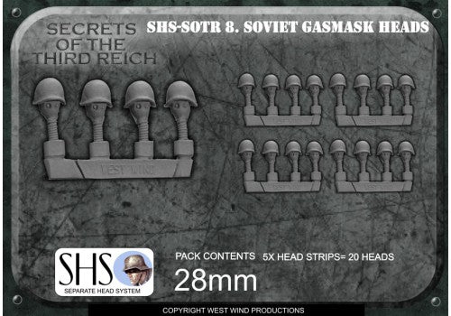 Soviet Gas Mask Heads in Helmets (B) - Secrets of the Third Reich (SHS-SOTR8) :www.mightylancergames.co.uk 