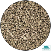 A bag of small stones in white g...