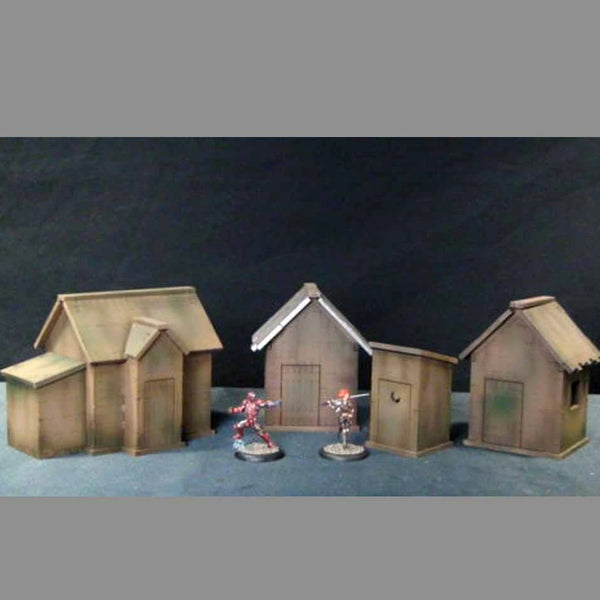 Wild West Shacks & Outhouse - Tabletop Scenics