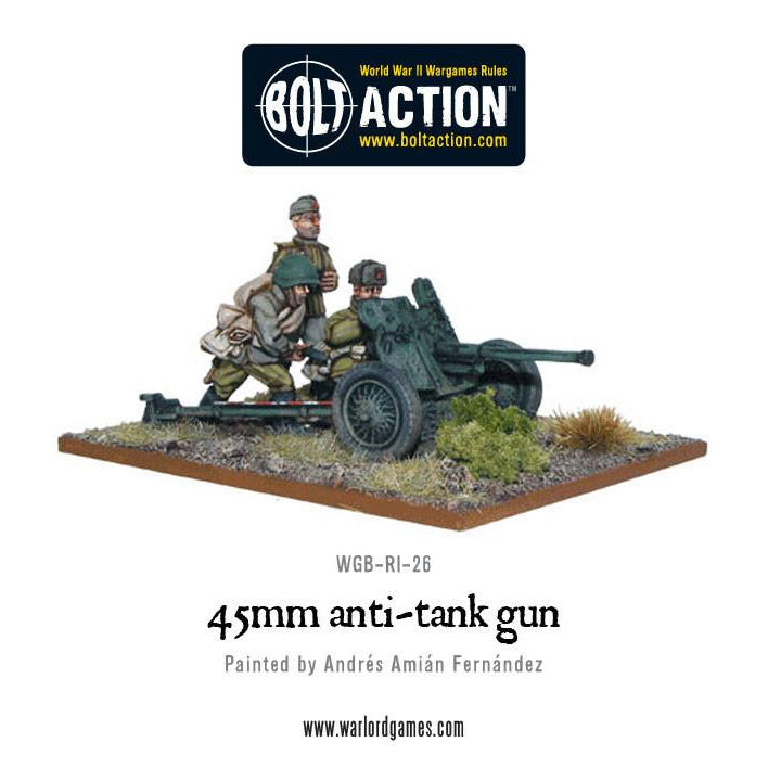 Soviet 45mm Anti Tank Gun - Bolt Action Miniature