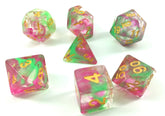 Storm Rose Red/ Green Poly Dice ...