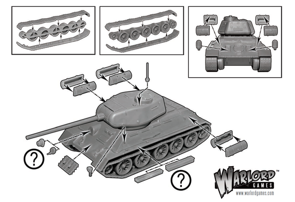 T-34/85 Medium Tank - Soviet (Bolt Action) :www.mightylancergames.co.uk 