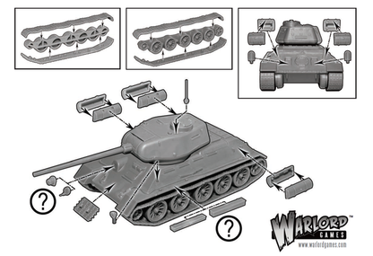 T-34/85 Medium Tank - Soviet (Bolt Action) :www.mightylancergames.co.uk 