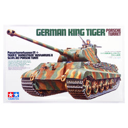 King Tiger Tank Porsche Turret - Tamiya 1/35 Scale Model
