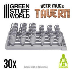 3D Scale Beer Mugs - Green Stuff World