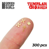 Etched Brass Templar Style Crosses